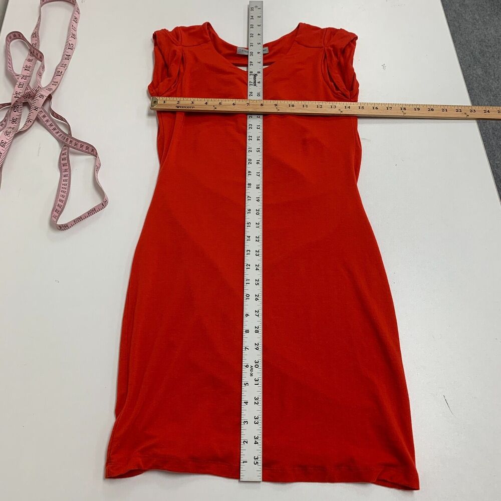 Athleta Charisma Mini Dress Womens XXS 2XS Cap Sleeve Scoop Draped Back Red - Picture 9 of 14